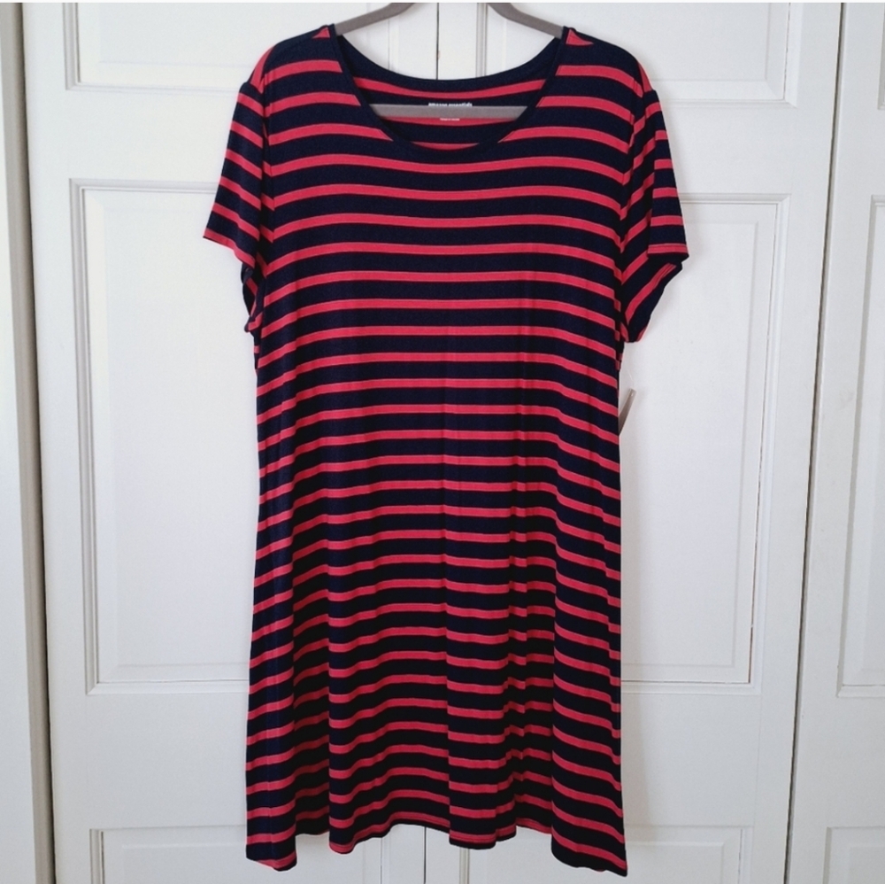 Amazon Essentials striped dress -- NWT